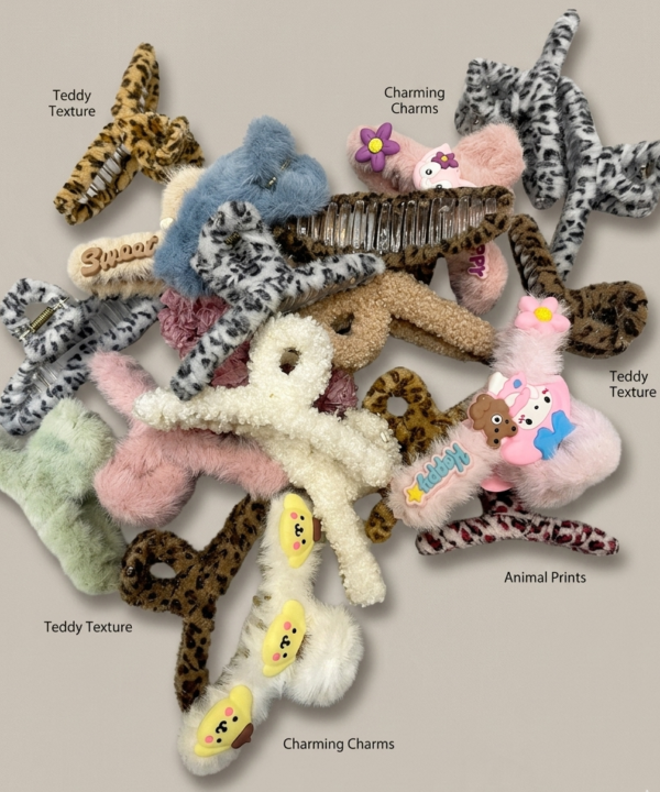 20-Piece Luxury Large Hair Claw Clips Set Random